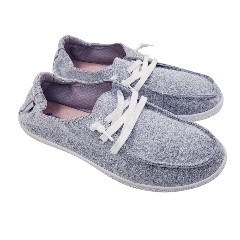 Bobs Skechers Gray Slip On Memory Foam Loafers Casual Shoes Women's Size 10